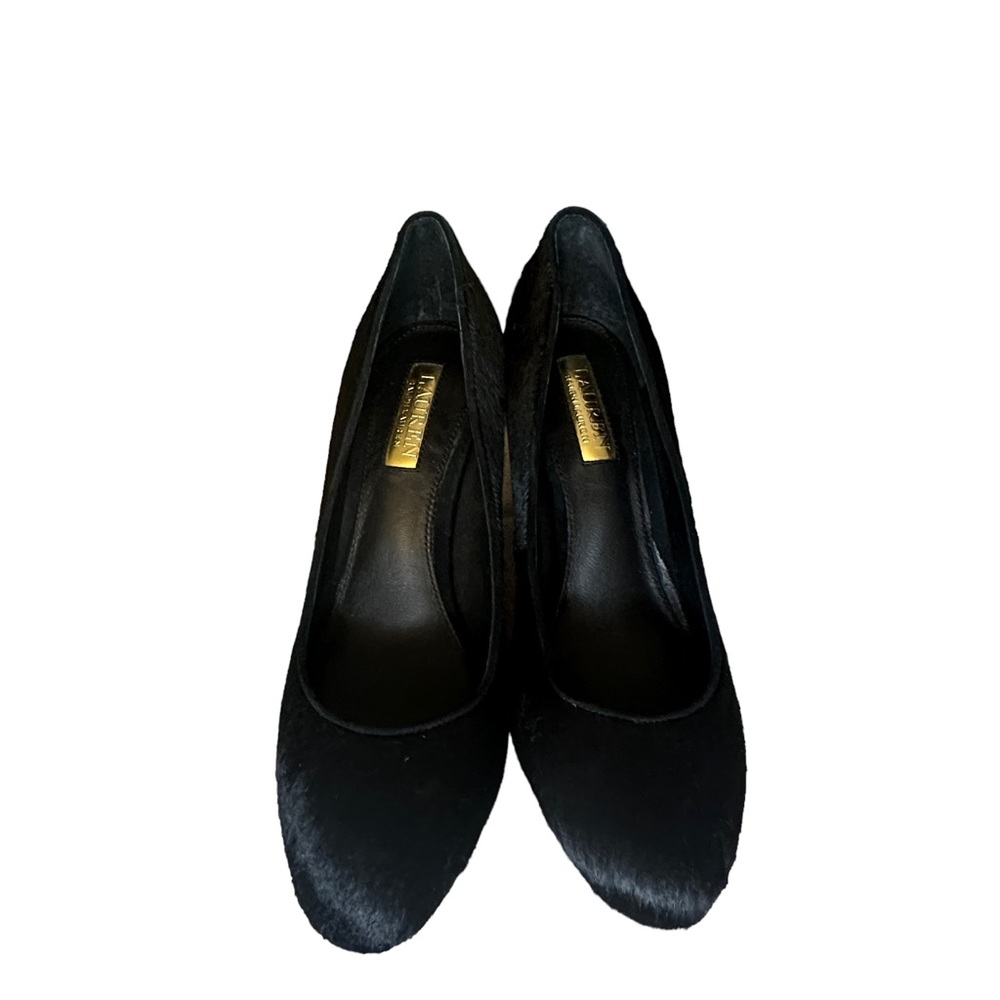 Ralph Lauren Faux Pony Hair Block Heels